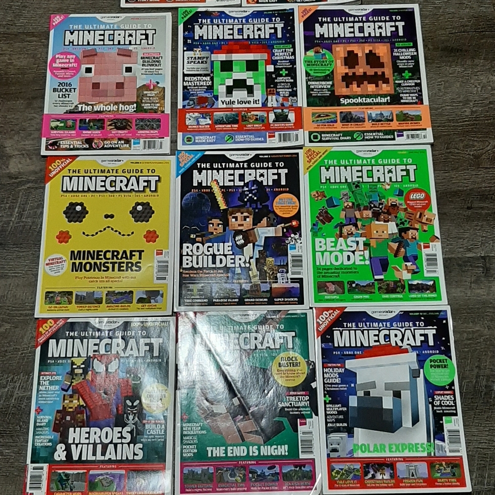The Ultimate Guide to Minecraft Magazines Lot of 11 2015 2016 2017 Tips & Tricks